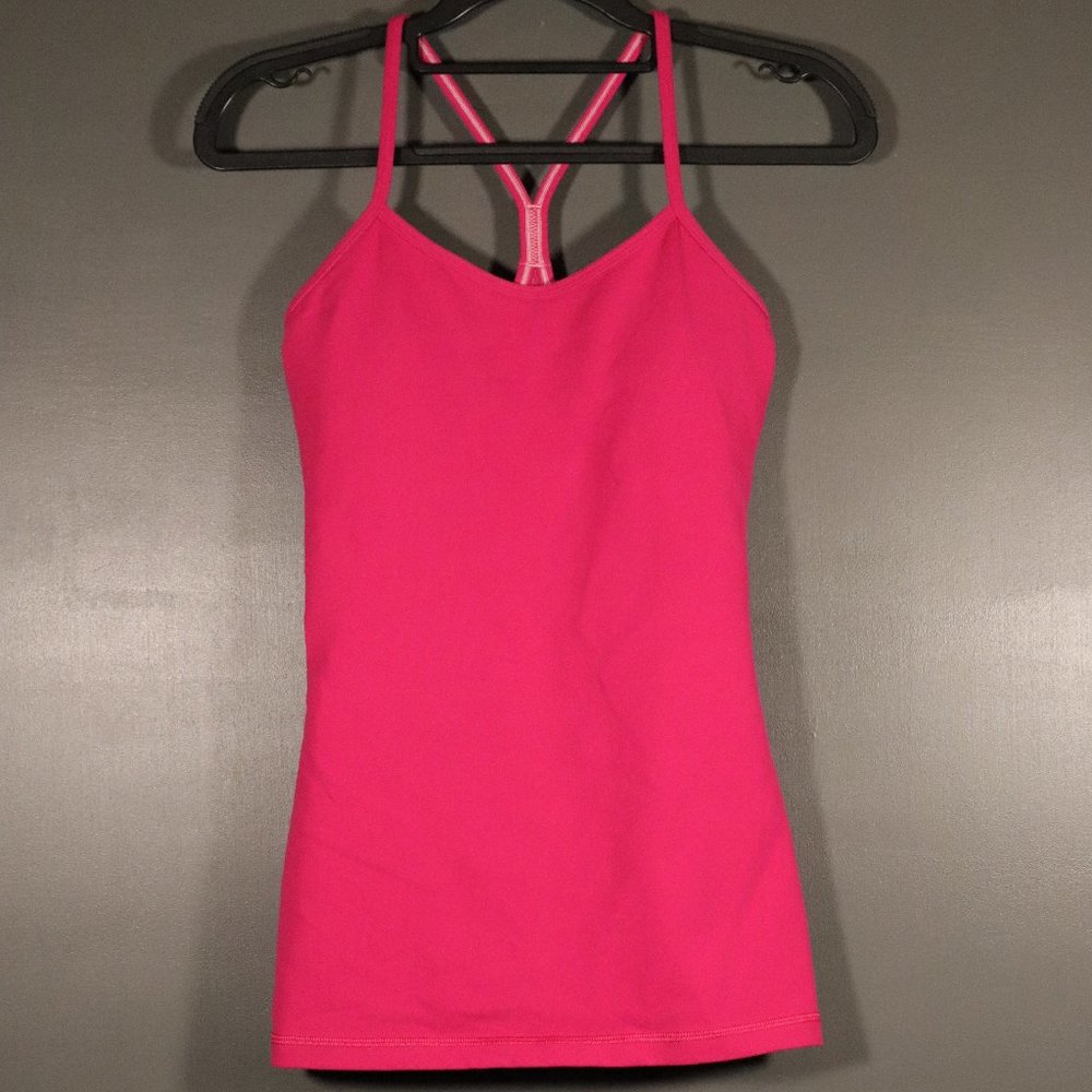 EUC Lululemon Power Y Tank in Magenta/Pink